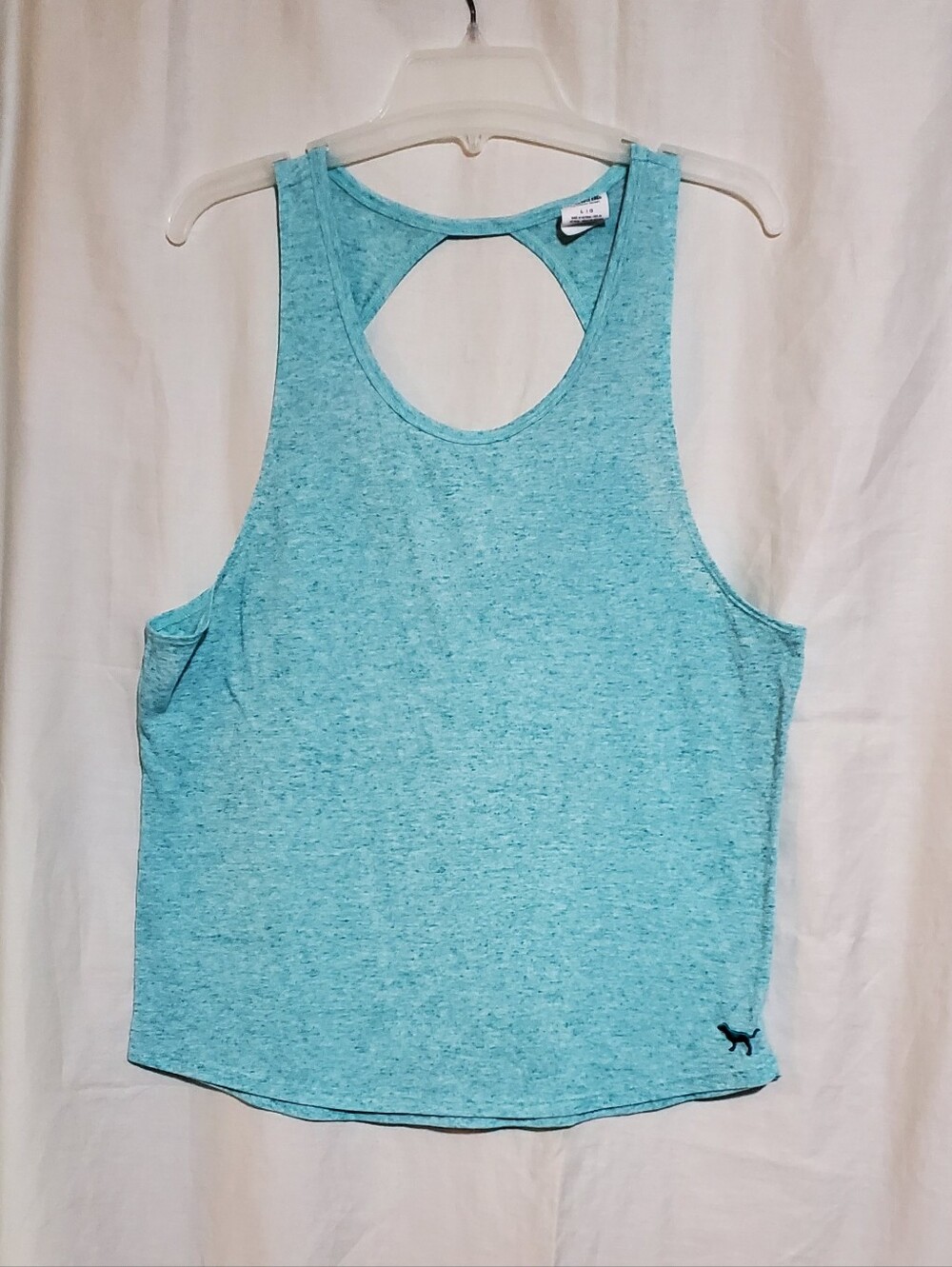 PINK Victoria's Secret Aqua Blue Keyhole Racerback Tank
